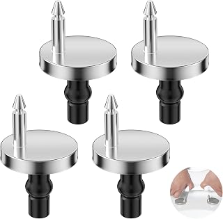 Lixiluxia 4 Stück WC Sitz Befestigung, Toilettensitz Befestigung, WC Sitz Scharniere Ersatzteile, Toilettendeckel Halterung, Zubehör für Toilettensitze, Klodeckel Befestigungsset für WC-Reparaturen