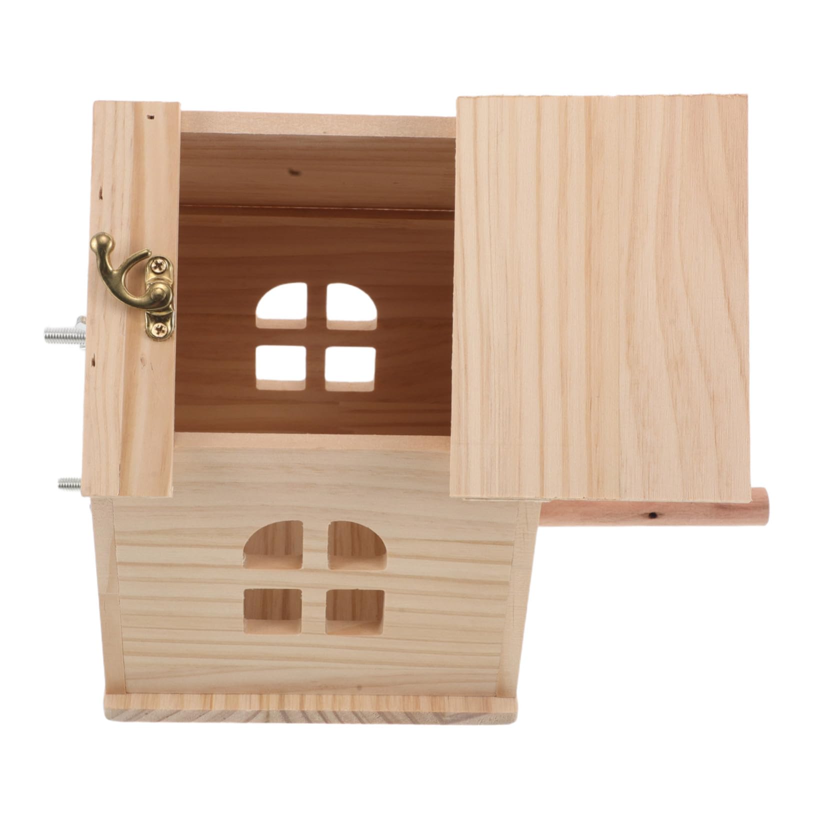 Mipcase in Legno per Allevamento Pappagalli con Posatoio Rimovibile Scatola da Riproduzione per Parrocchetti Cocorite Agapornis e Fringuelli Compatibile con Gabbie e Facile da Pulire