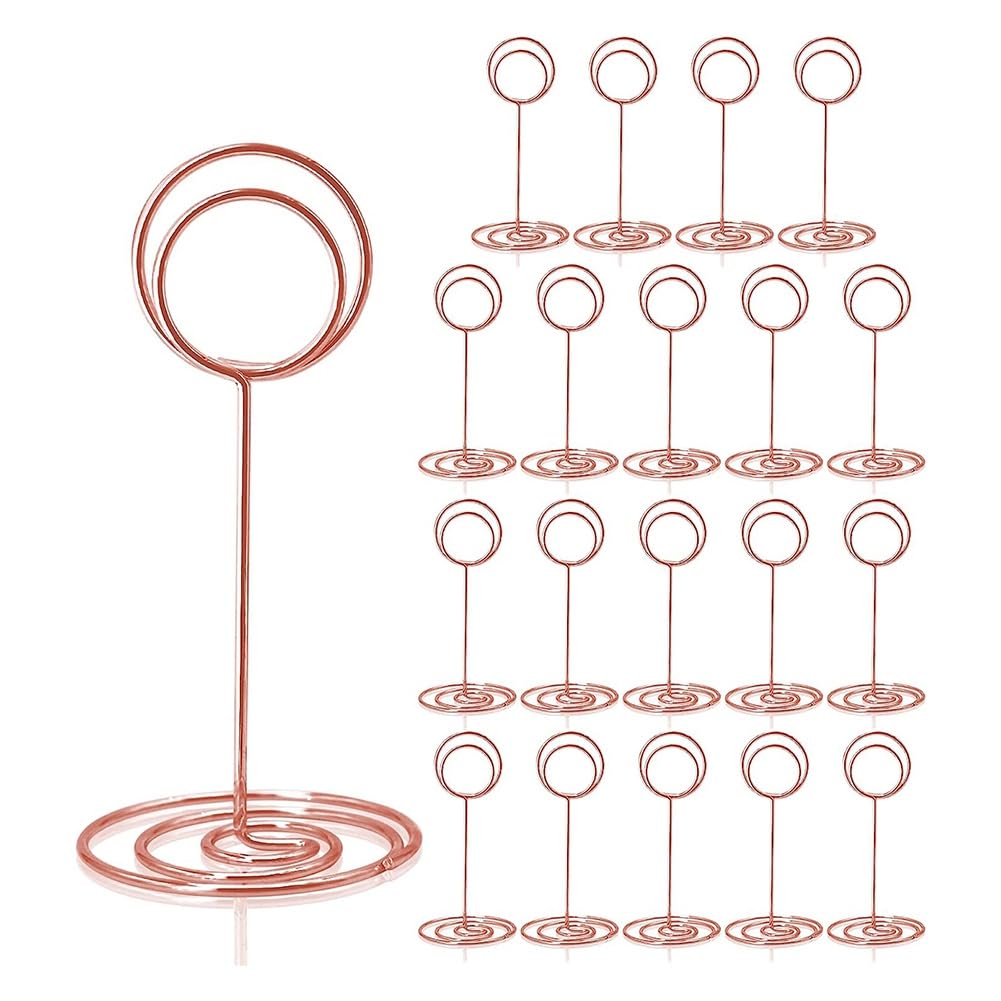 CTRLZS 20Pcs - 3.35 Inch Table Number Holders Place Card Holder Table Number Stands for Wedding Party Graduation Reception C