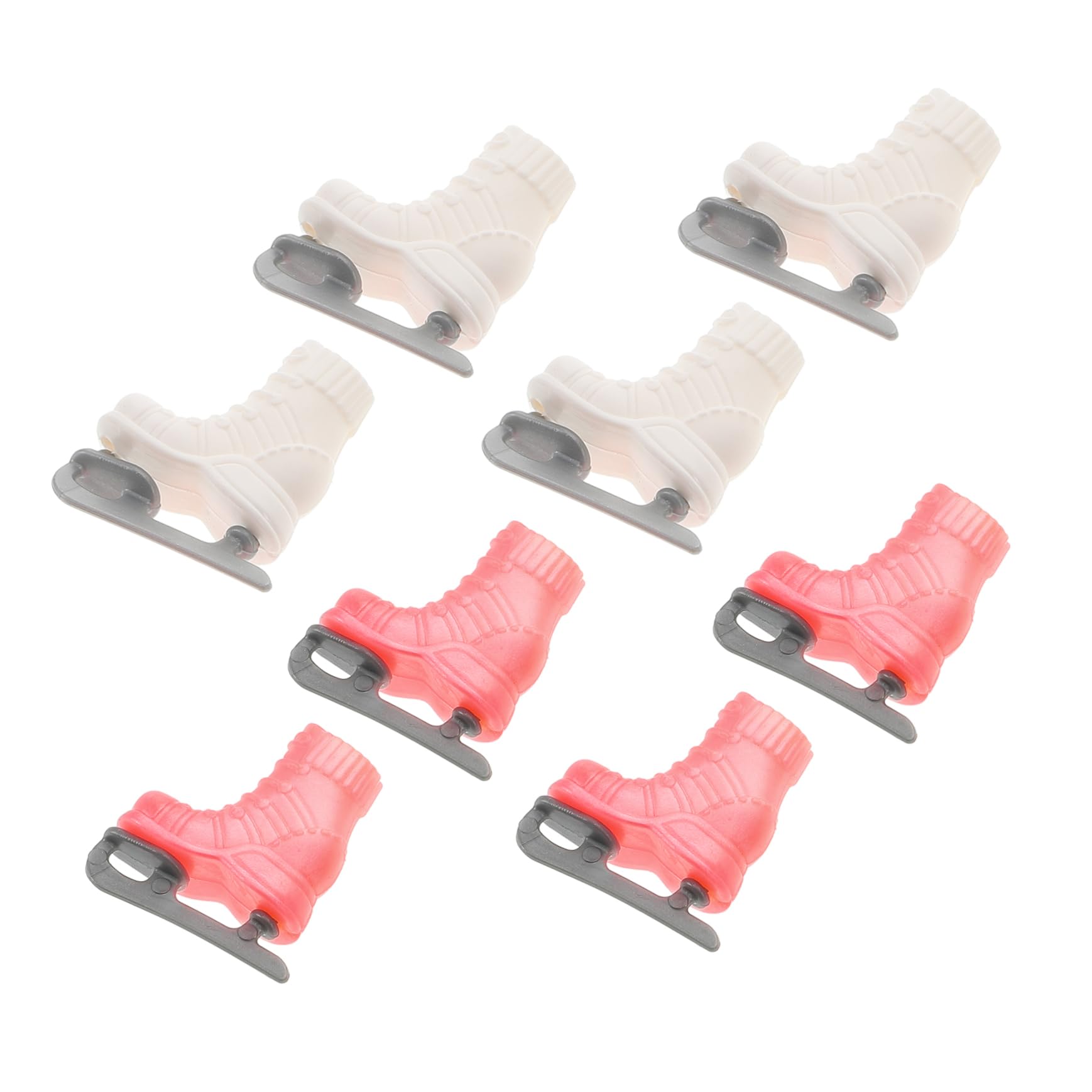 YARNOW Pattini da ghiaccio in miniatura per bambole 4 paia di plastica accessori fai da te decorazioni fai da te giocattoli per ragazzi e ragazze decorazione domestica forniture per la fabbricazione