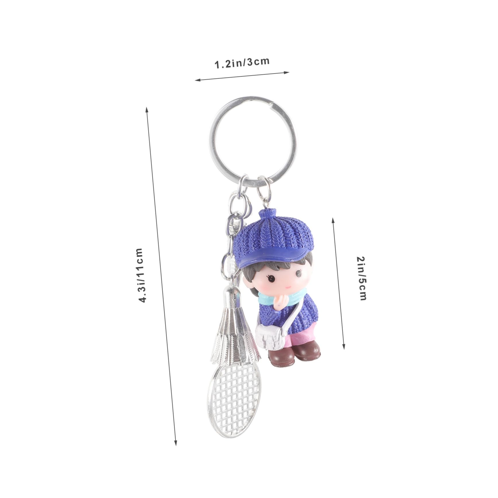 KICHOUSE Badminton Keychain Kawaii Keychain Pendants Multi-functional Decorative Keyring