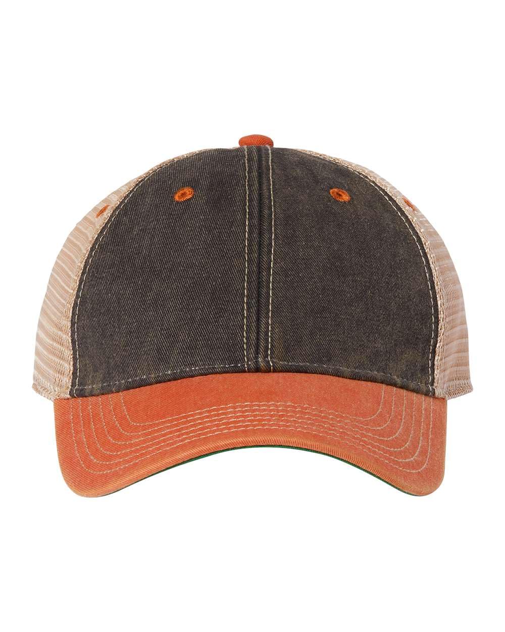 Legacy Old Favorite Trucker Cap, One Size, Black-Orange-Khaki