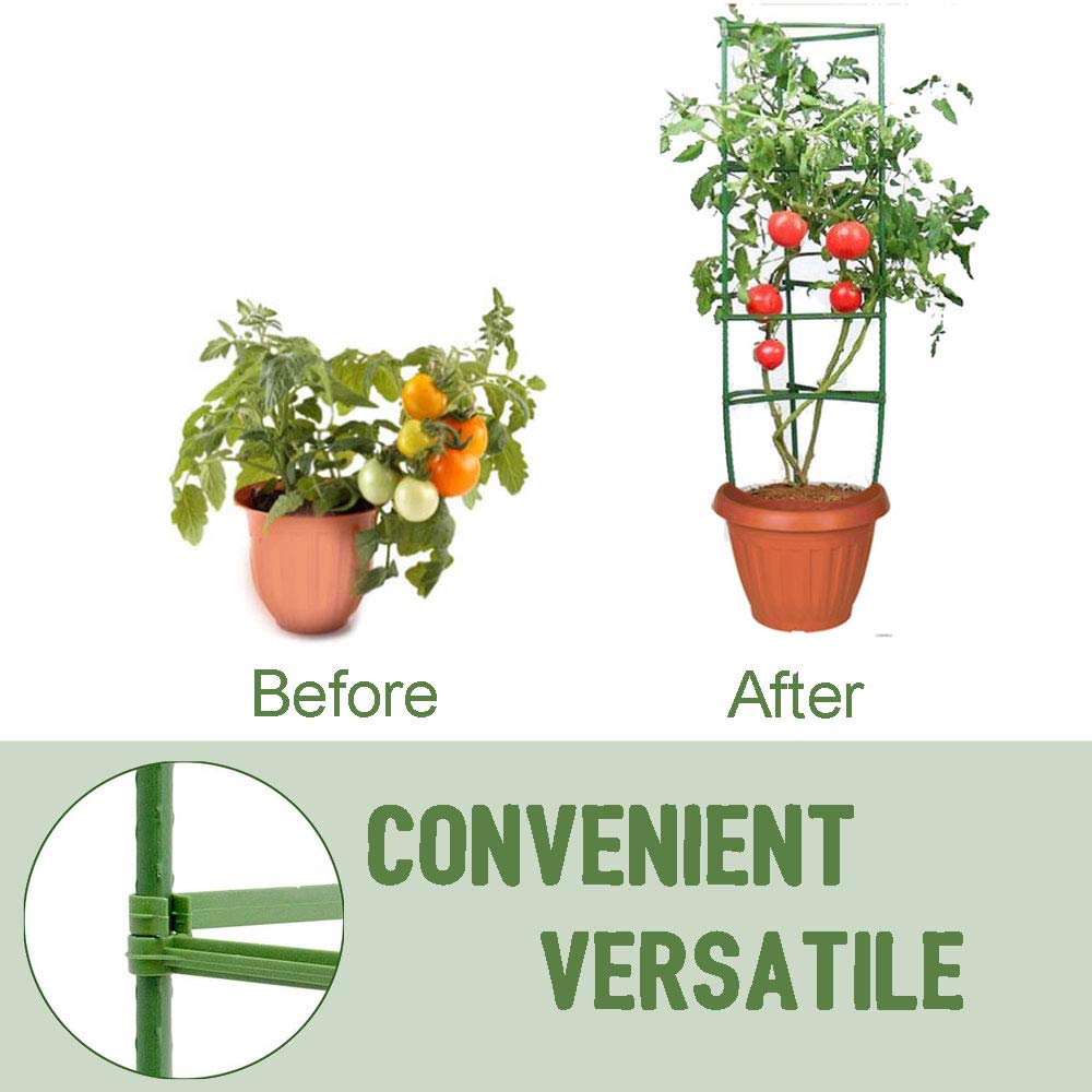 IDOXE Lot de 30 bras de piquet pour cage à tomates - Connecteurs de treillis extensibles - Pour plantes grimpantes verticales
