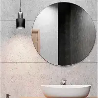 Espelho Redondo Decorativo 30cm Vidro Lapidado Para Banheiro Quarto Sala