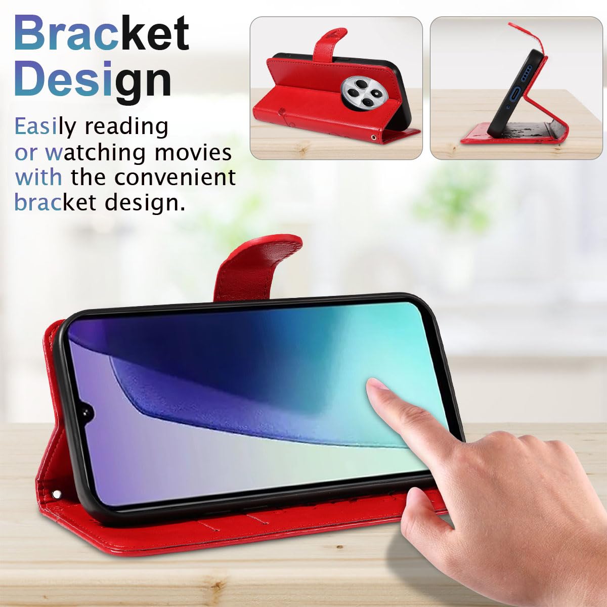 Handyhülle Für Xiaomi Redmi 14C / Poco C75 / Redmi A4 5G – PU Leder Flip Case Mit Standfunktion, Kartenfach & Schutzfolie