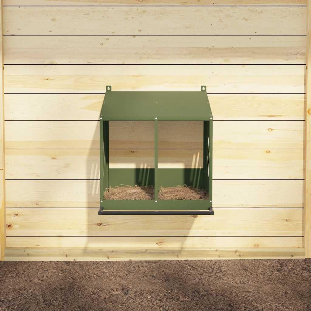 Nido per Polli con 2 Scomparti in Metallo Verde Oliva,Articoli per Animali,Animali Domestici - Articoli,Articoli per Animali di Piccola Taglia,Habitat/Gabbie Piccoli Animali,9.55 kg -864347
