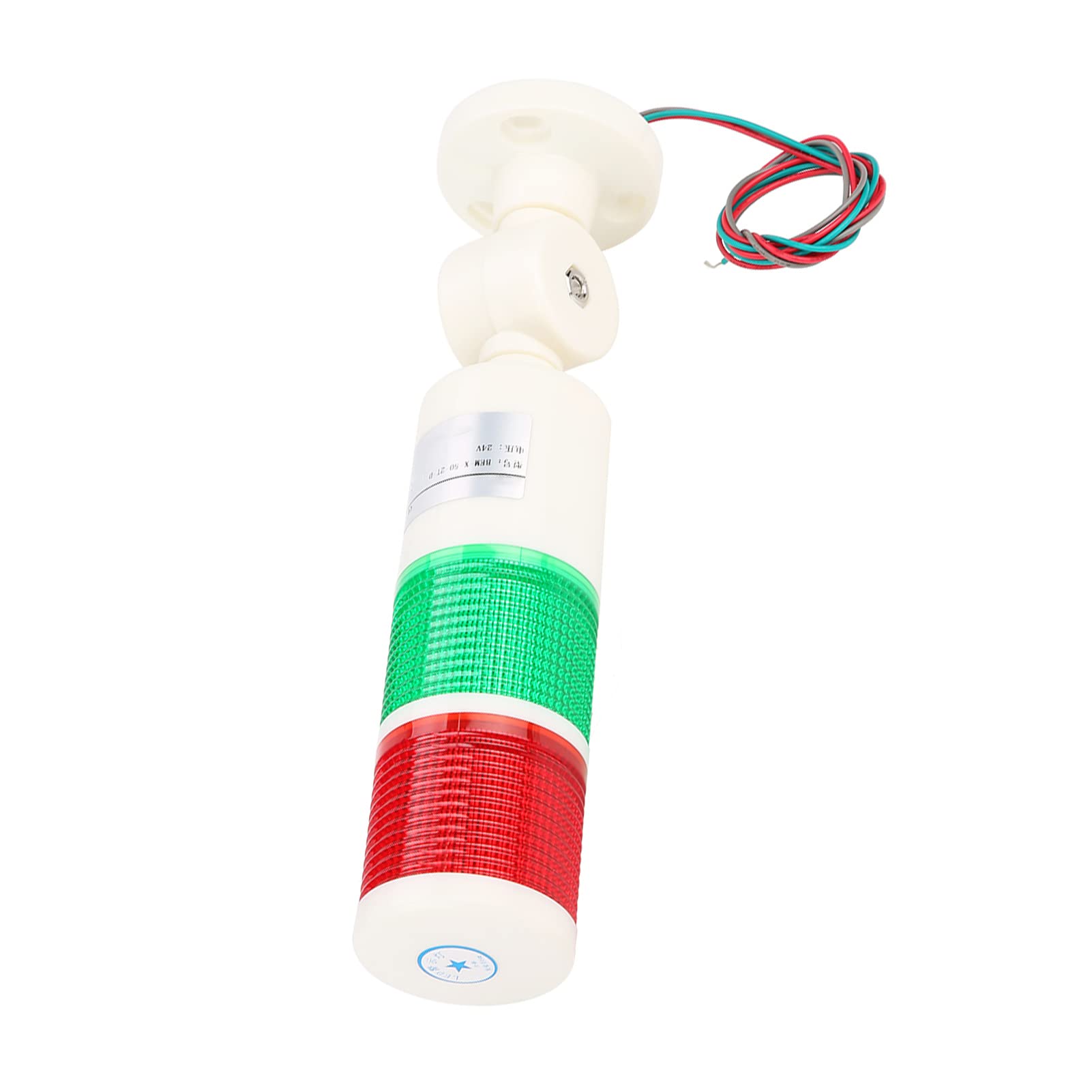 Spia LED A Luce Costante 24V DC - Colore Rosso/verde, Base Pieghevole, Per Esterni, Cantieri, Gru