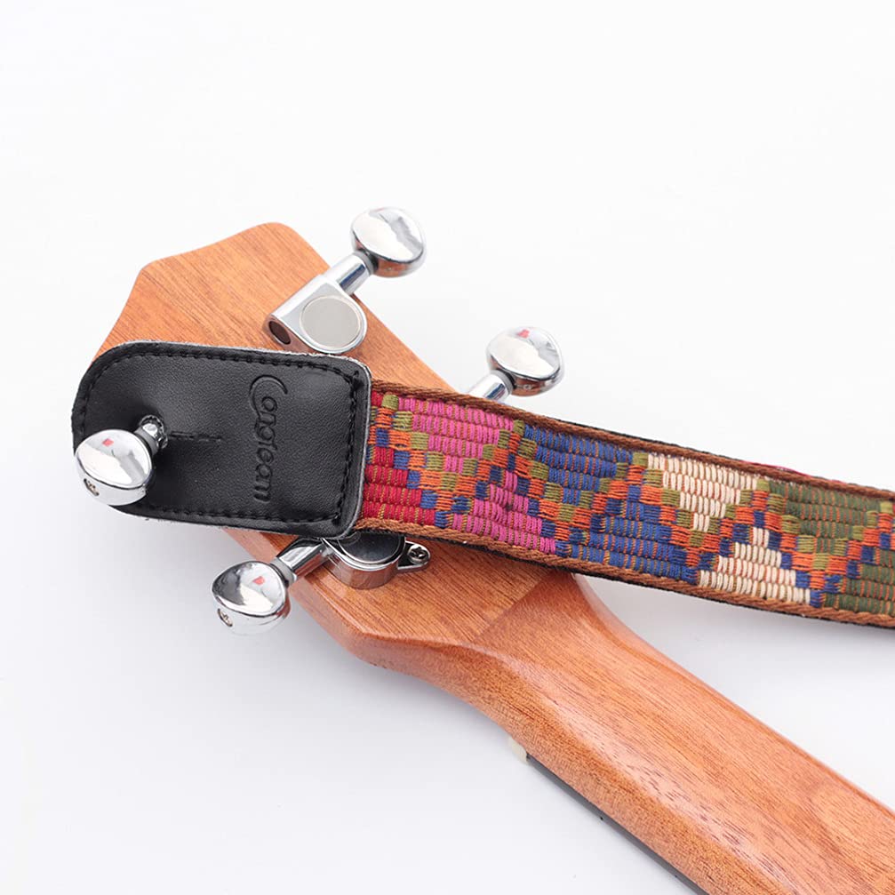 EXCEART Sangle de ukulélé hawaïenne vintage tissée Sangle d'épaule pour banjo Sangle réglable Sangle de rechange pour ukulélé banjo mandoline