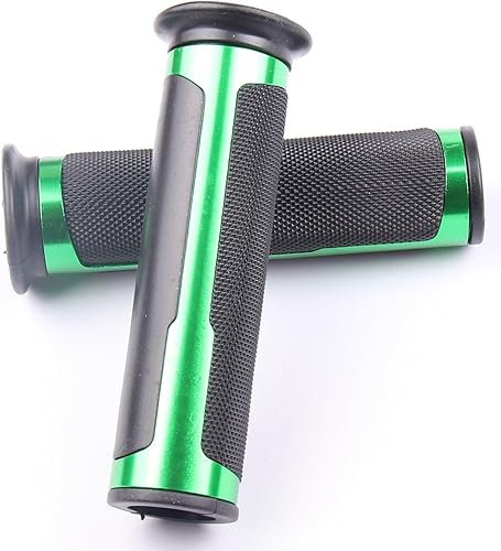 Miniatura 3 de Manillar de aluminio CNC verde motocicleta gel apretones compatibles para 2018 Kawasaki Ninja ZX6R