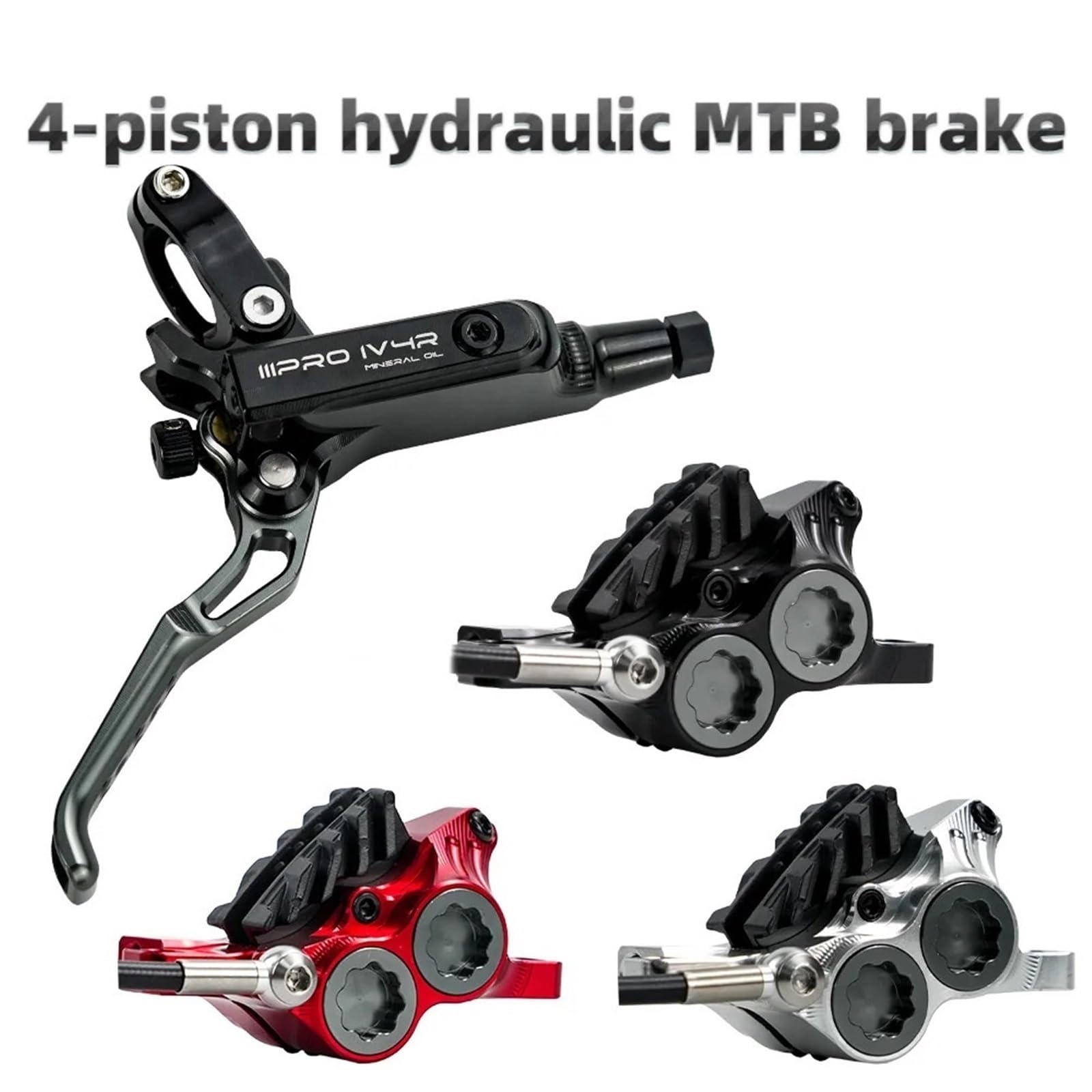Freno De Disco Hidráulico MTB De 4 Pistones 82/145cm CNC Piezas De Repuesto De Bicicleta De Aceite Mineral