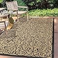 JONATHAN Y SMB107A-5 Madrid Vintage Filigree Textured Weave Indoor/Outdoor Black/Khaki 5 ft. x 8 ft. Area-Rug, Classic,Easy-Cleaning,HighTraffic,LivingRoom,Backyard, Non Shedding