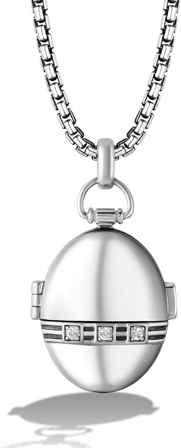 Jewelili Star Wars™ Fine Jewelry Grogu™ Women's Pendant 1/5 Ct.Tw. White Diamonds Silver