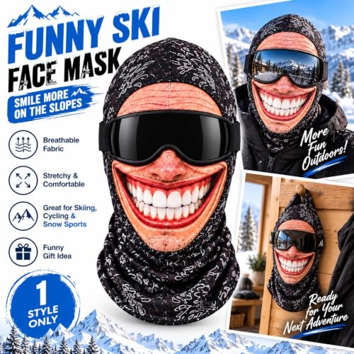 Old Man Ski Mask Winter Funny 3D Printed Full Face Realistic Face Balaclava - image 2