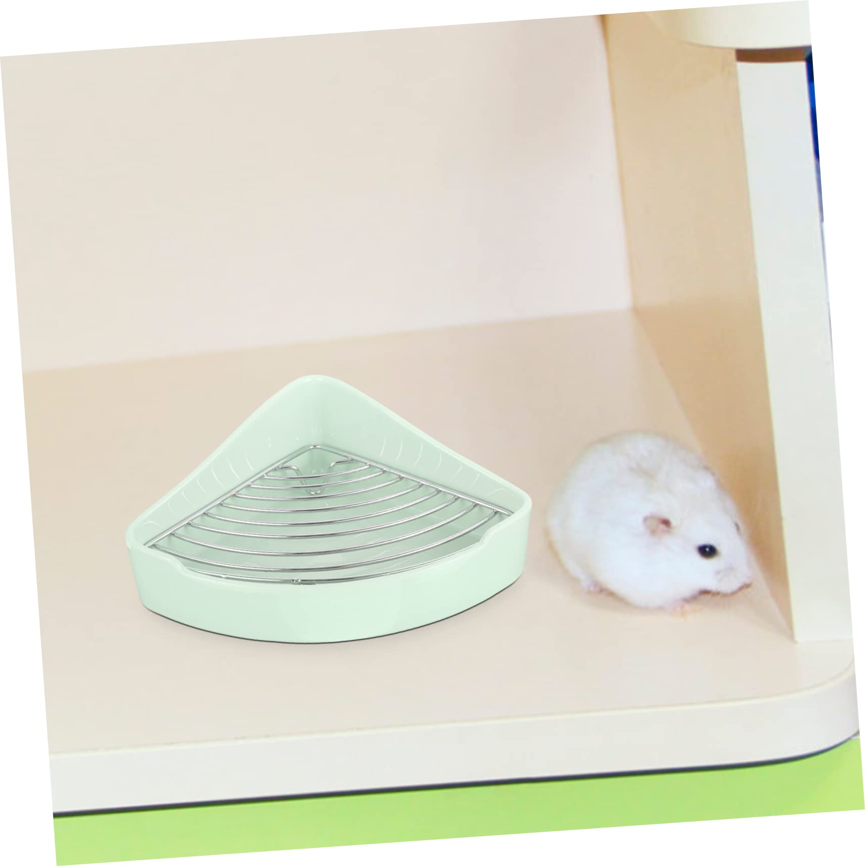 ifundom Toilette per Cavia e Coniglio in Ceramica Angolo Triangolare Resistente e Antiribaltamento per Casa e Ufficio Vassoi Lettiera Leggeri e Pratici