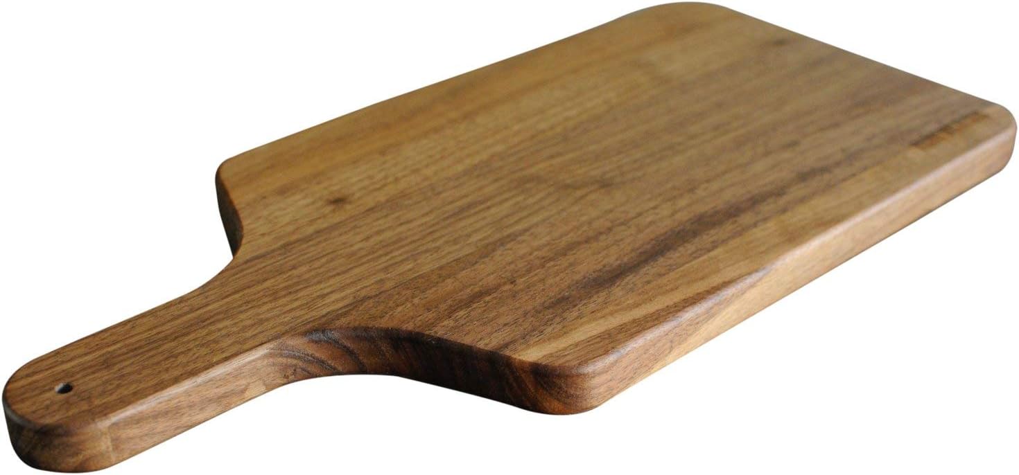 Made in USA Walnut Cutting Board by Virginia Boys Kitchens - Butcher Block made from Sustainable Hardwood (Handle - 8x17)