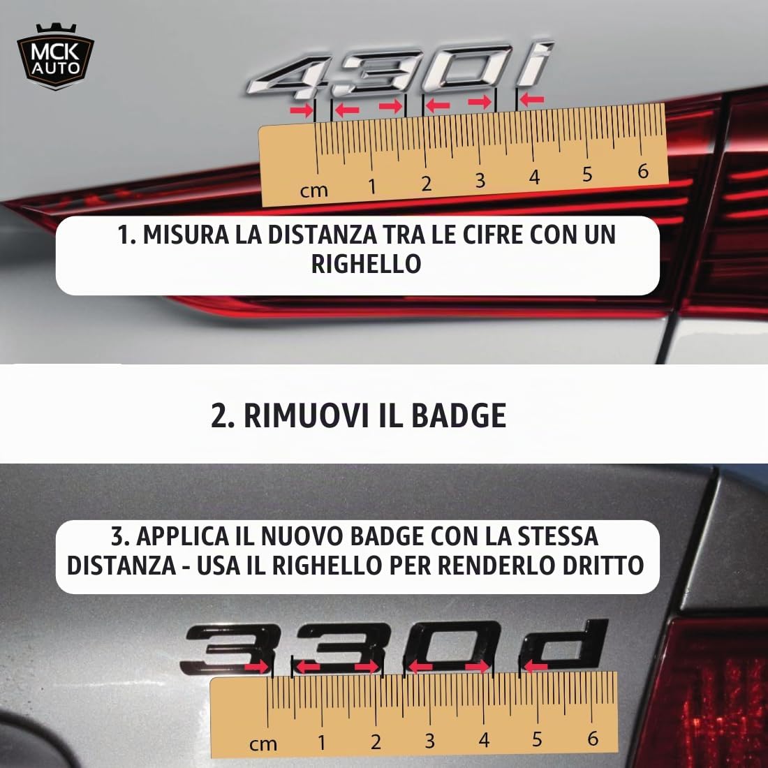 Q3 Nero Lucido Anteriore Posteriore Ala Nero Badge Logo Boot Emblema Adesivo Tuning