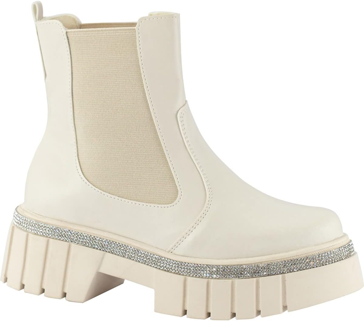 Bota Chelsea Feminina Coturno Tratorado Strass Plataforma em promoção! Veja a oferta e mais achadinhos de Botas Hoje é o melhor dia para comprar Bota Chelsea Feminina Coturno Tratorado Strass Plataforma com aquele preço maroto! Promoção! Aproveite a oferta!