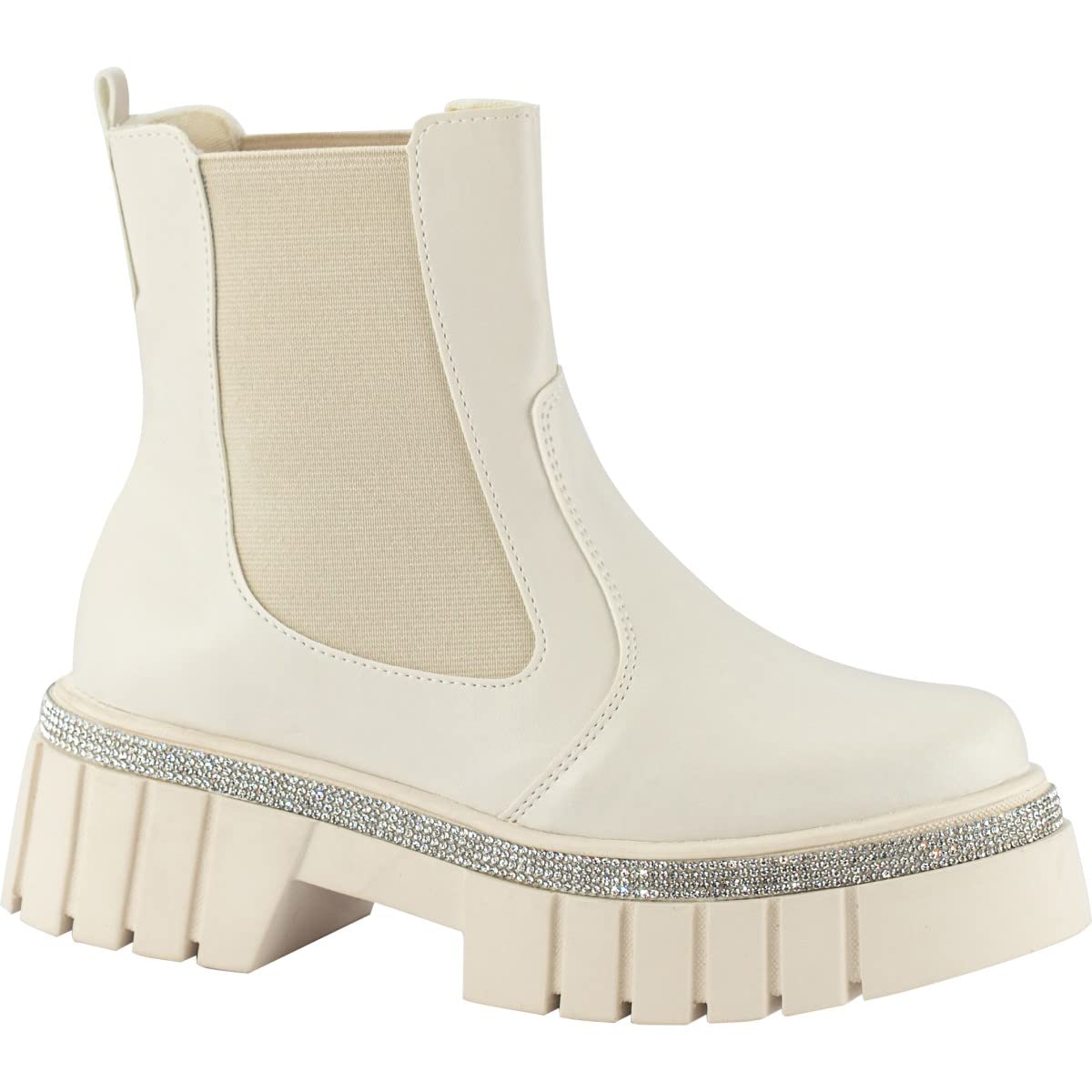 Bota Chelsea Feminina Coturno Tratorado Strass Plataforma em promoção! Veja a oferta e mais achadinhos de Botas 9 Hoje é o melhor dia para comprar Bota Chelsea Feminina Coturno Tratorado Strass Plataforma com aquele preço maroto! Promoção! Aproveite a oferta! 9