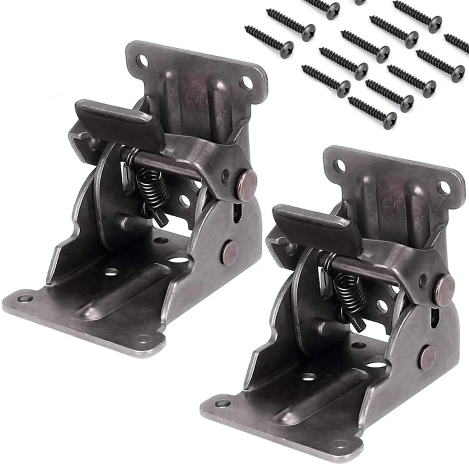 Charnière pliante et support autobloquant d'extension de table en acier - 2 Pcs