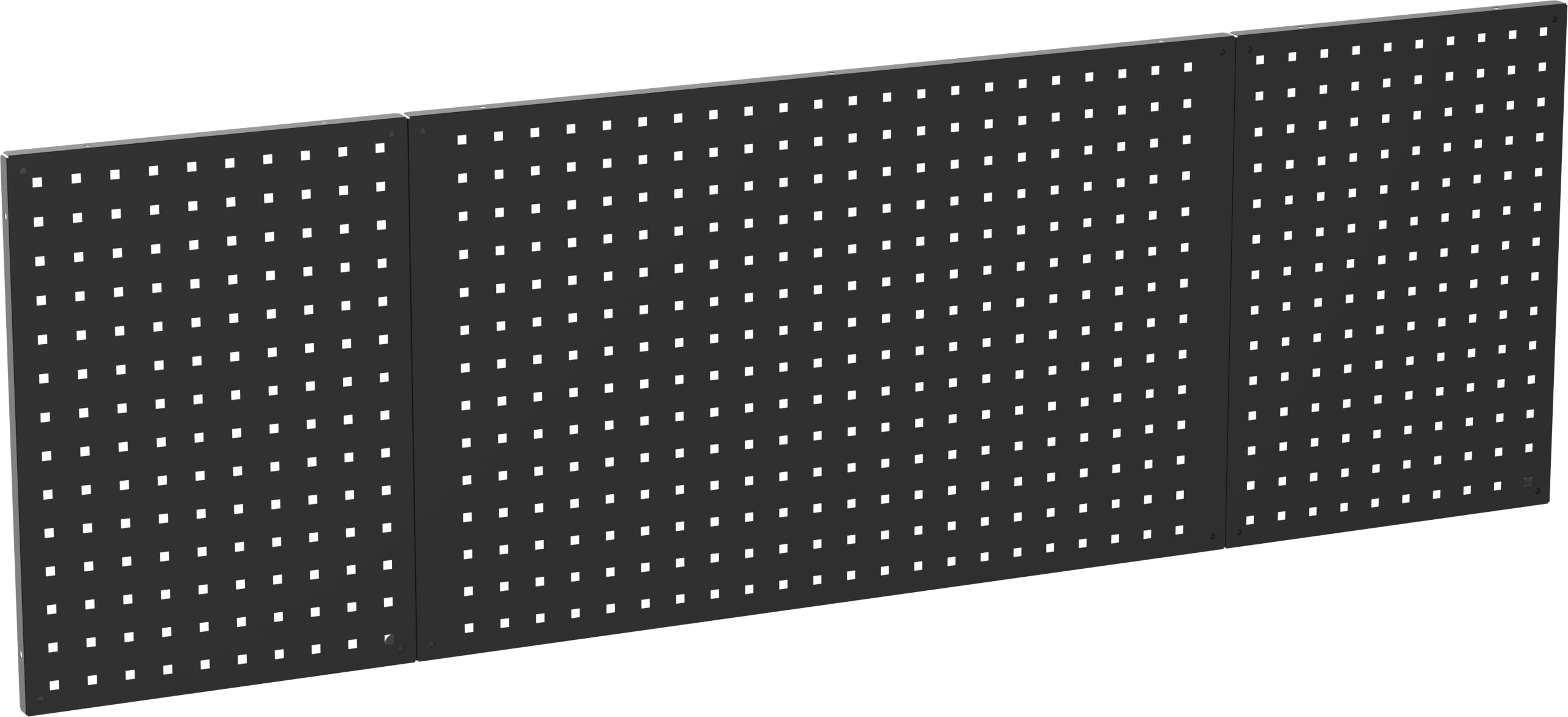 Güde Lochwand-Set GL 1709 XL - 3 Module, pulverbeschichtetes Stahlblech | Ergänzung zur Güde Eco Line, Maße 1 x (90,9 x 55 x 2) | 2 x (40 x 55 x 2) cm, Lochmatrix: 9 x 9 mm, Lochmitteabstand 38 mm
