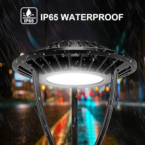 Miniatura 4 de Luz LED superior de poste de 100 W-120 W-150 W Power Tunable 130 lmw 5000 K Outdoor Post Light con foto del atardecer al amanecer luz LED circular