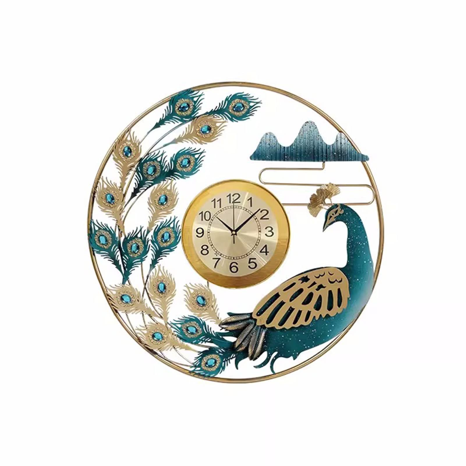 MYUYEE Modern Metal for Living Room ation 70 X 70 CM Office Bedroom Dining Room Silent Movement Clock Wall ation