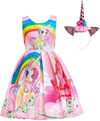 Dressy Daisy Rainbow Unicorn My Little Pony Dress Up Costume Birthday Party Halloween Christmas Costume