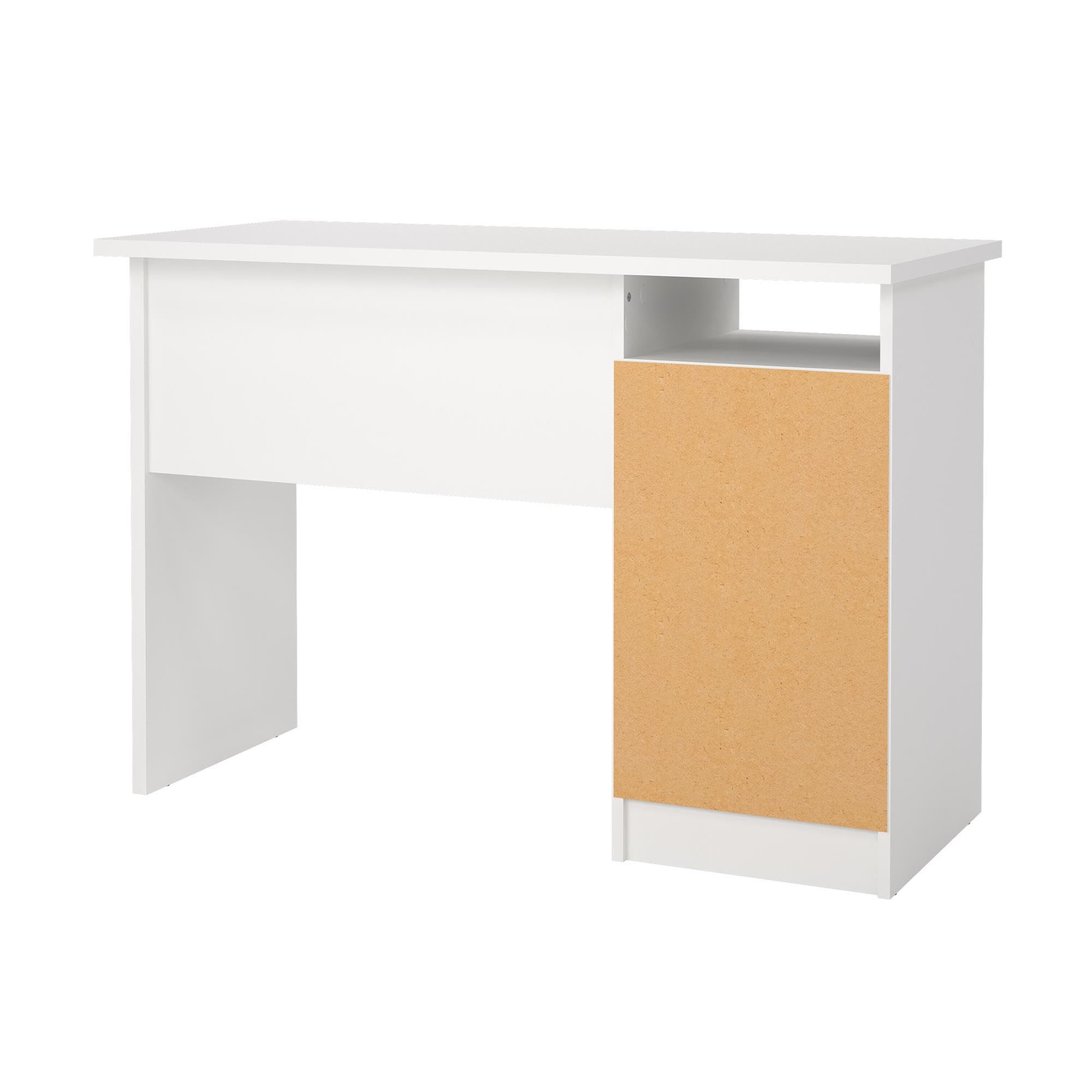 Mesa Escritorio para Ordenador Júcar White con 3 Cajones,Color Blanco, 110 x 49 x 76 cm