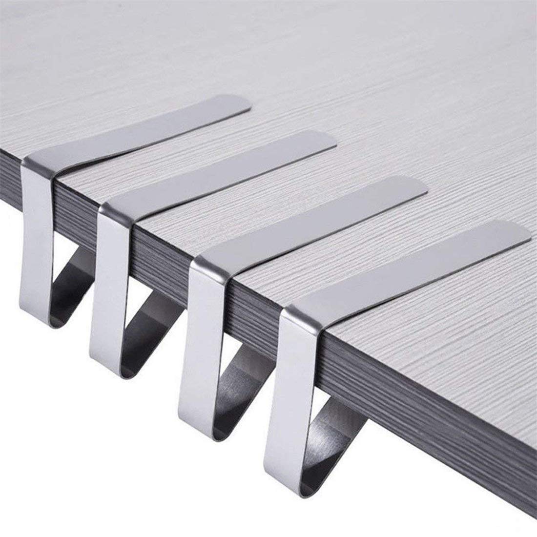 Trimming Shop Tablecloth Clips 12 Pack Stainless Steel Table Cover Clamps Multipurpose Table Cloth Clamps for Indoor & Outdoor Cloth Holders for Picnic Party Wedding BBQ Dinners Kitchen & Restaurant - Image 3