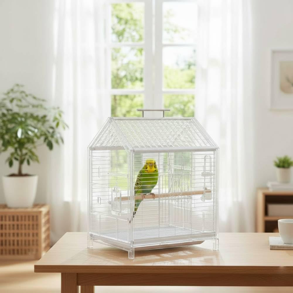 Amazon | アクリル 鳥かご 透明 クリアケージ 防寒 保温 飛び散り防止