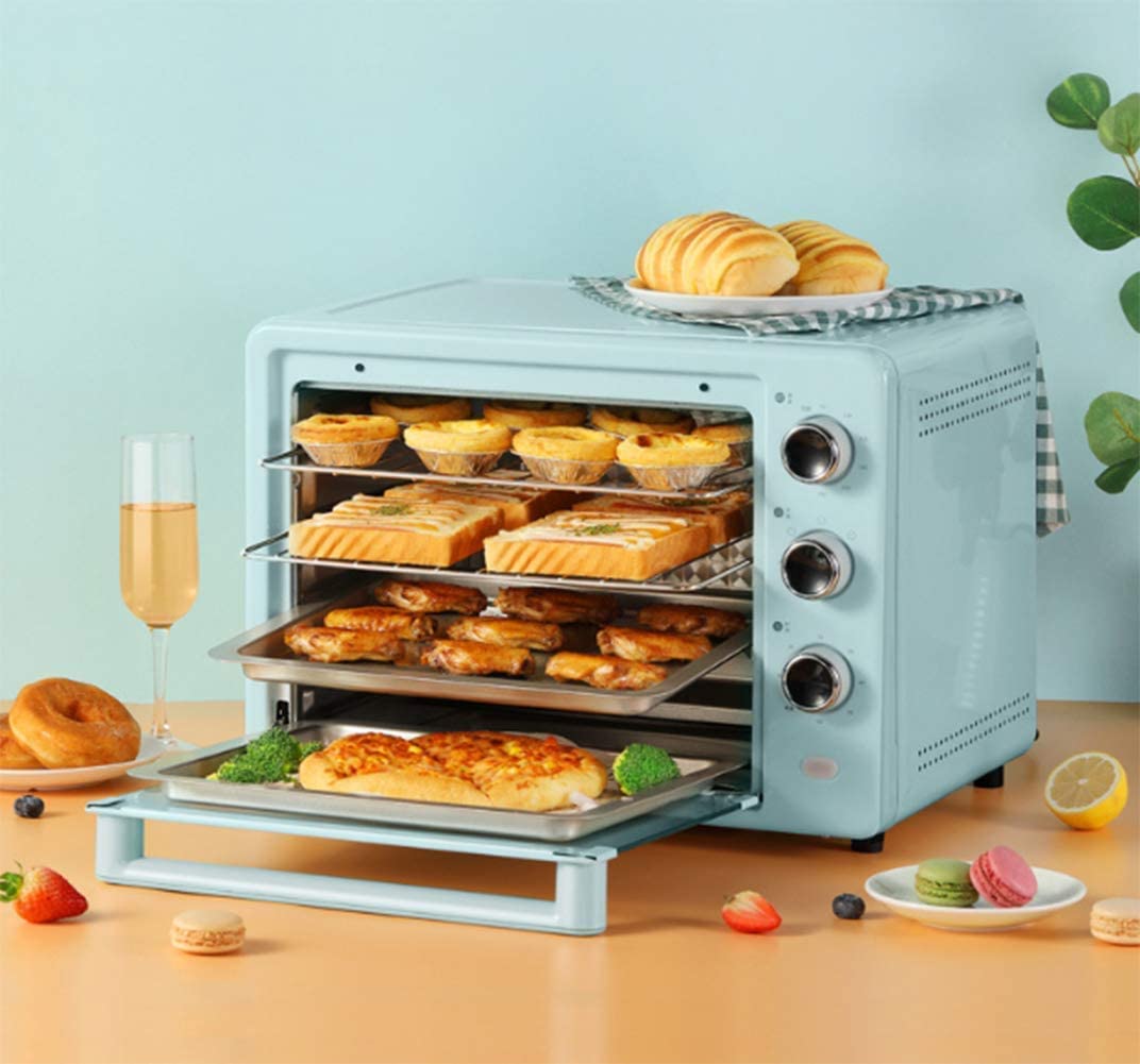 Mini tostapane ， Forno da appoggio per Cucina Domestica in Acciaio Inossidabile 32L Forno Multifunzione a convezione da appoggio Tostapane Forno Friggitrice ad Aria Utile