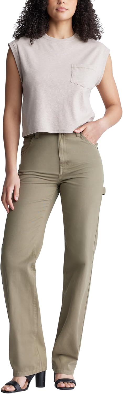 Buffalo David Bitton Womens Jane Super High Rise Loose Straight Pants - Image 5