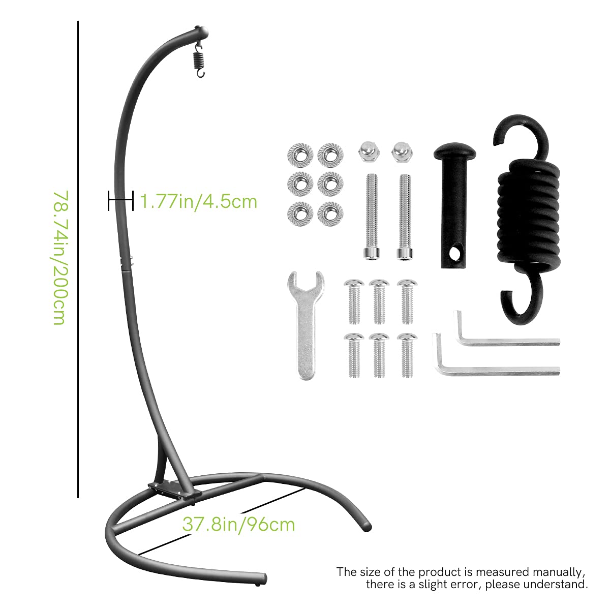 Xverycan Hanging Chair Stand, Heavy Duty Steel Swing Chair Stand, 150KG