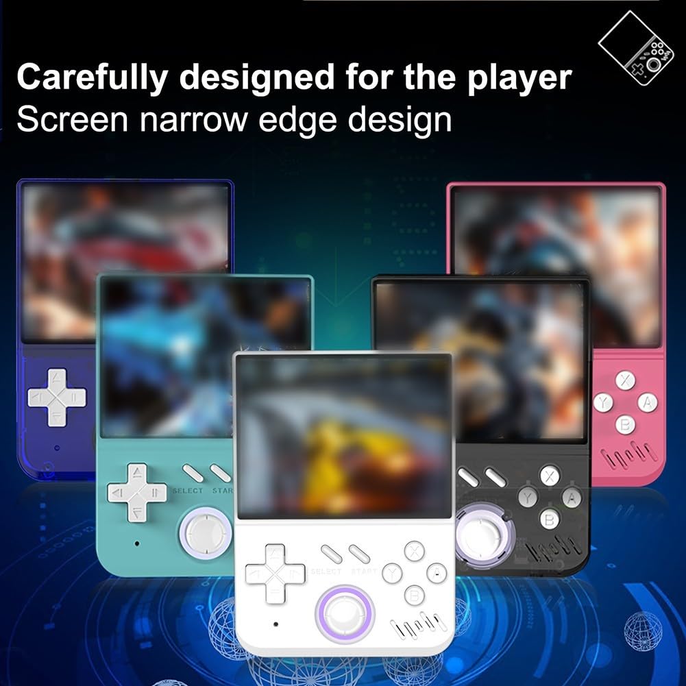 Consola de juegos portátil retro de mano con pantalla de 35 pulgadas y joystick 3D, memoria expandible, diseño compacto para viajes y juegos (D)