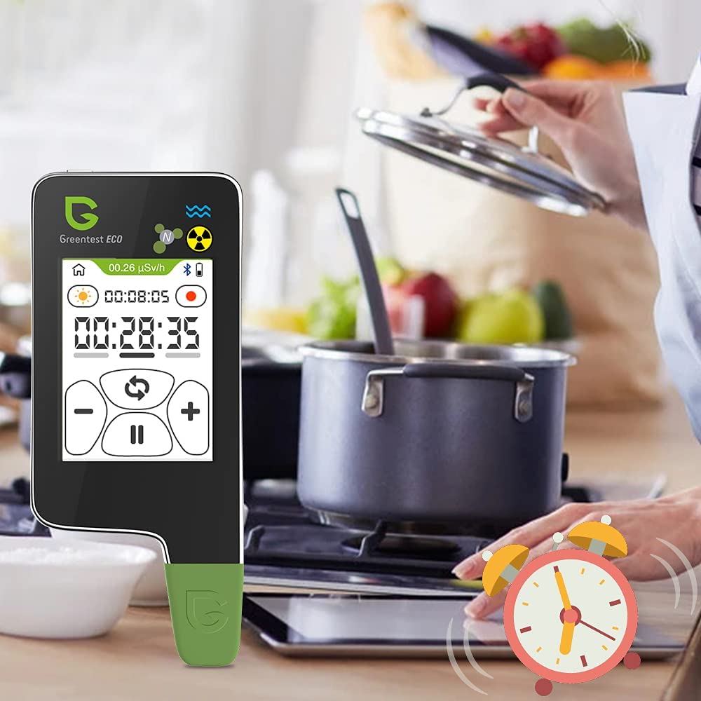 Greentest Eco 6 portatile Rilevatore di Nitrati + Rivelatore di radiazioni + acqua prova TDS radiometro geiger counter nitrate test radiation detector (Nero)