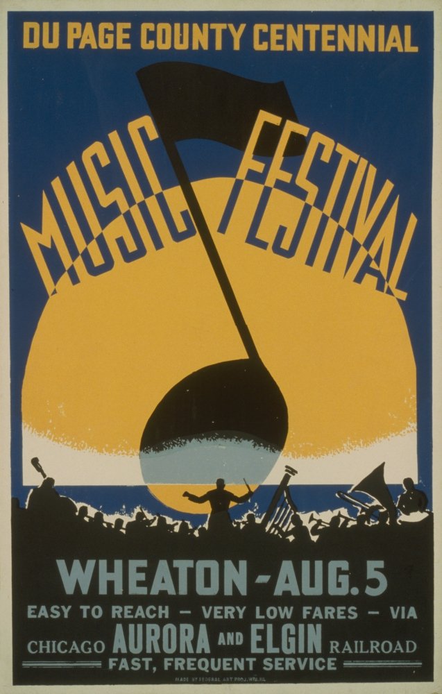 WPA Poster 1936-41 Music Festival Poster Print by Unknown (24 x 36