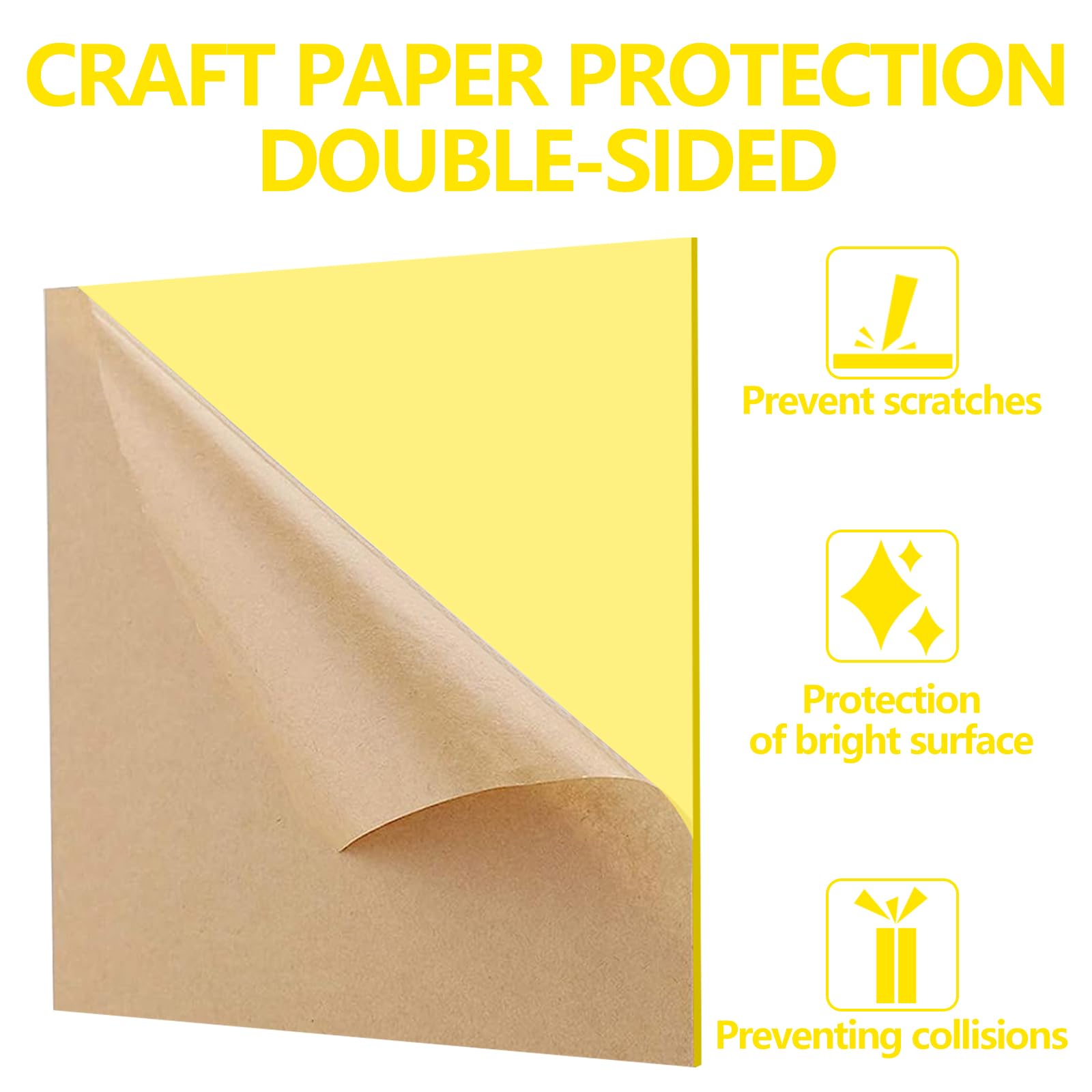 Yellow Acrylic Sheets - 3 Pack | DIY Crafting -2