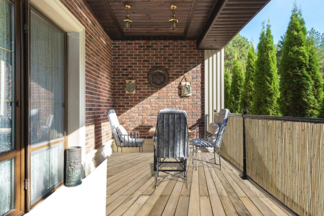 Suinga Cañizo Bambu Entero 2x5 metros | Valla Bambú Ocultación 85% | Cerramiento Natural Jardin Terraza| Rollo cañizo