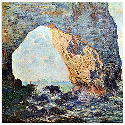 Panneau décoratif Monet Les Falaises d'Étretat en bois noble d'art