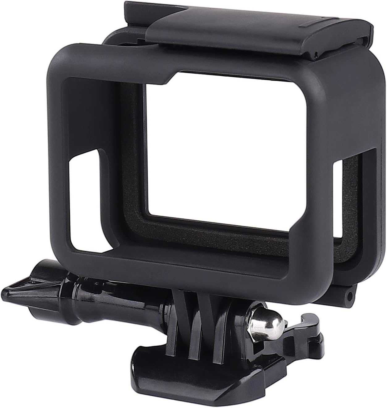 QIMEI-SHOP Frame Mount Compatible with GoPro Hero 7/6/5/(2018) Black Action Camera Top Open Protective Housing Case with Quick Release Bracket