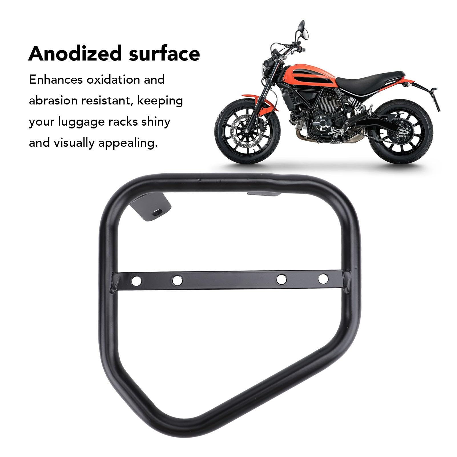 Mensola Portabagagli in Ferro per Staffa per Borsa Laterale per Moto per Scrambler 400 800 2015-2022 (A sinistra: DS638 BBZJ)