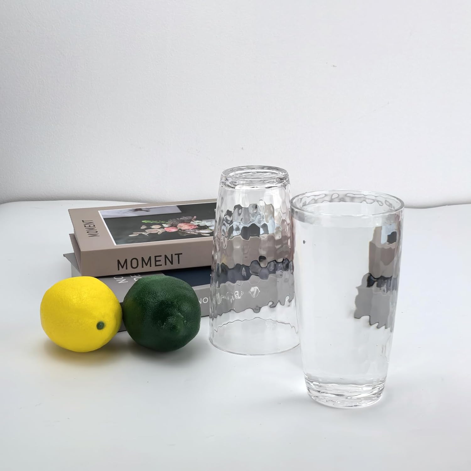 20-Ounce Plastic Tumbler Acrylic Drinking Glasses, Reusable Plastic Cups, Stackable, BPA-Free, Shatter Proof, Dishwasher Safe, Set of 6 (Clear) - Image 4