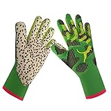 Fußball-Torwarthandschuhe, Torwart-Trainingshandschuhe, starker Halt, rutschfest und atmungsaktiv, für Erwachsene und Kinder (Grün, 5)