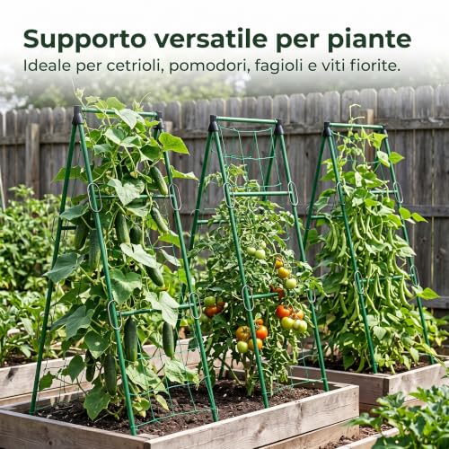 Soporte de metal de 2,1m de altura para guiar rosales y plantas trepadoras en jardín 5