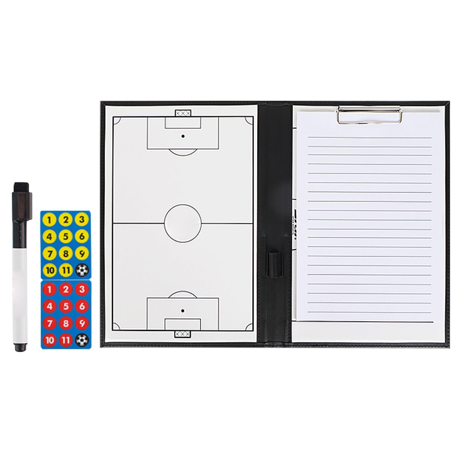 Leichtes, Basketball Taktikboards, Fußball Coaches-Board mit Wasserlöslichem Stift, Magnetischen Spielfiguren und 30 Blatt A4-Papier