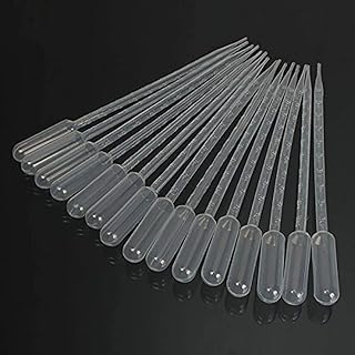 Transfer Pipettes 100PCS Liquid Dropper Plastic Pasteur Disposable Graduated Pipetting Clear White (10ml)