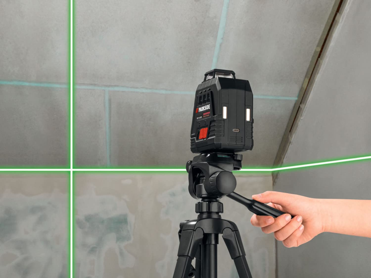 PARKSIDE PREFORMANCE 360° livellatore laser a croce PKLLP 360 senza cavo