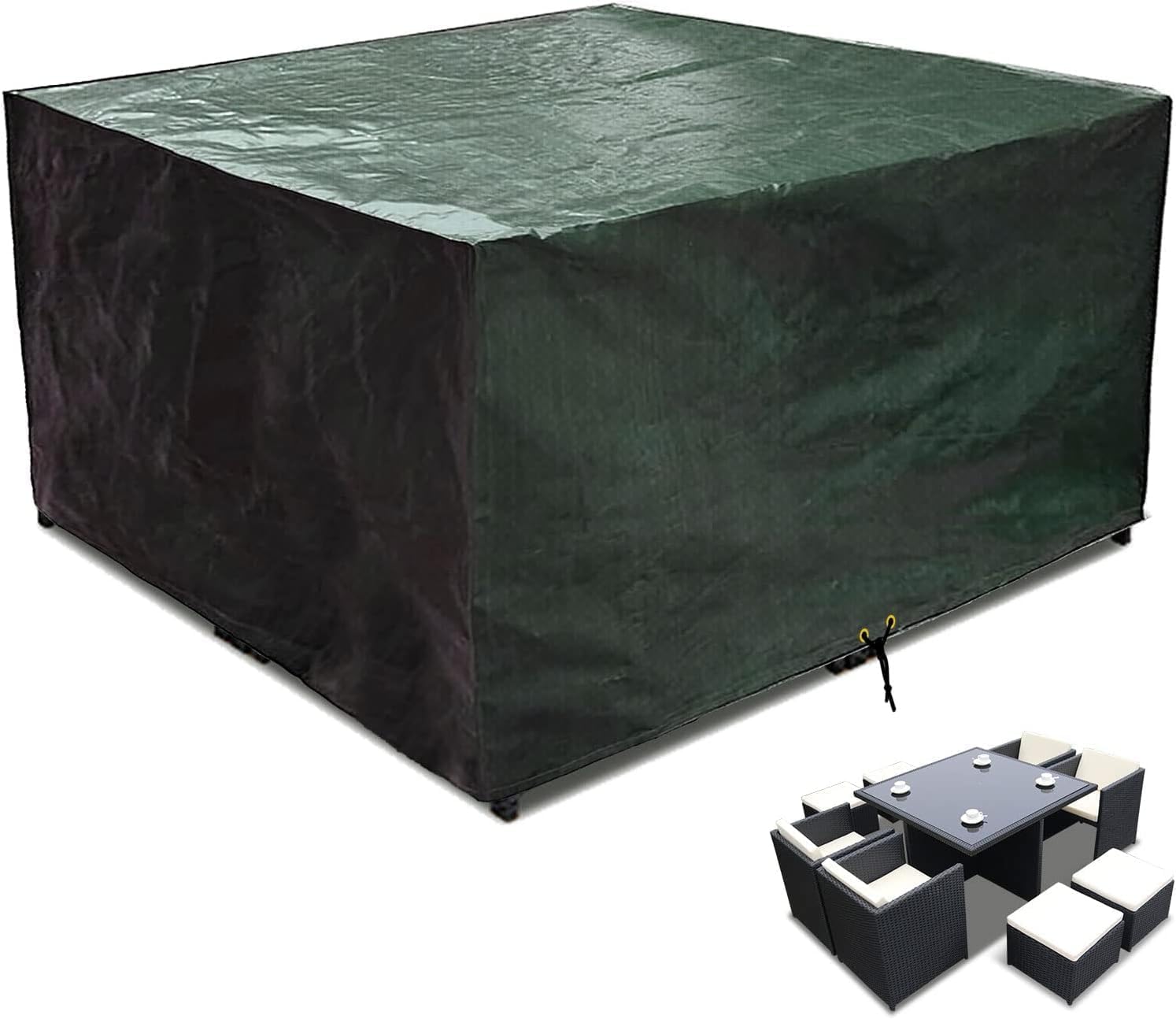 RICHIE Cube Garden Furniture Cover Waterproof 115x115x71cm, Outdoor Patio Rattan Set, Square Table, Windproof, Anti-UV for Chair and Sofa — image 1