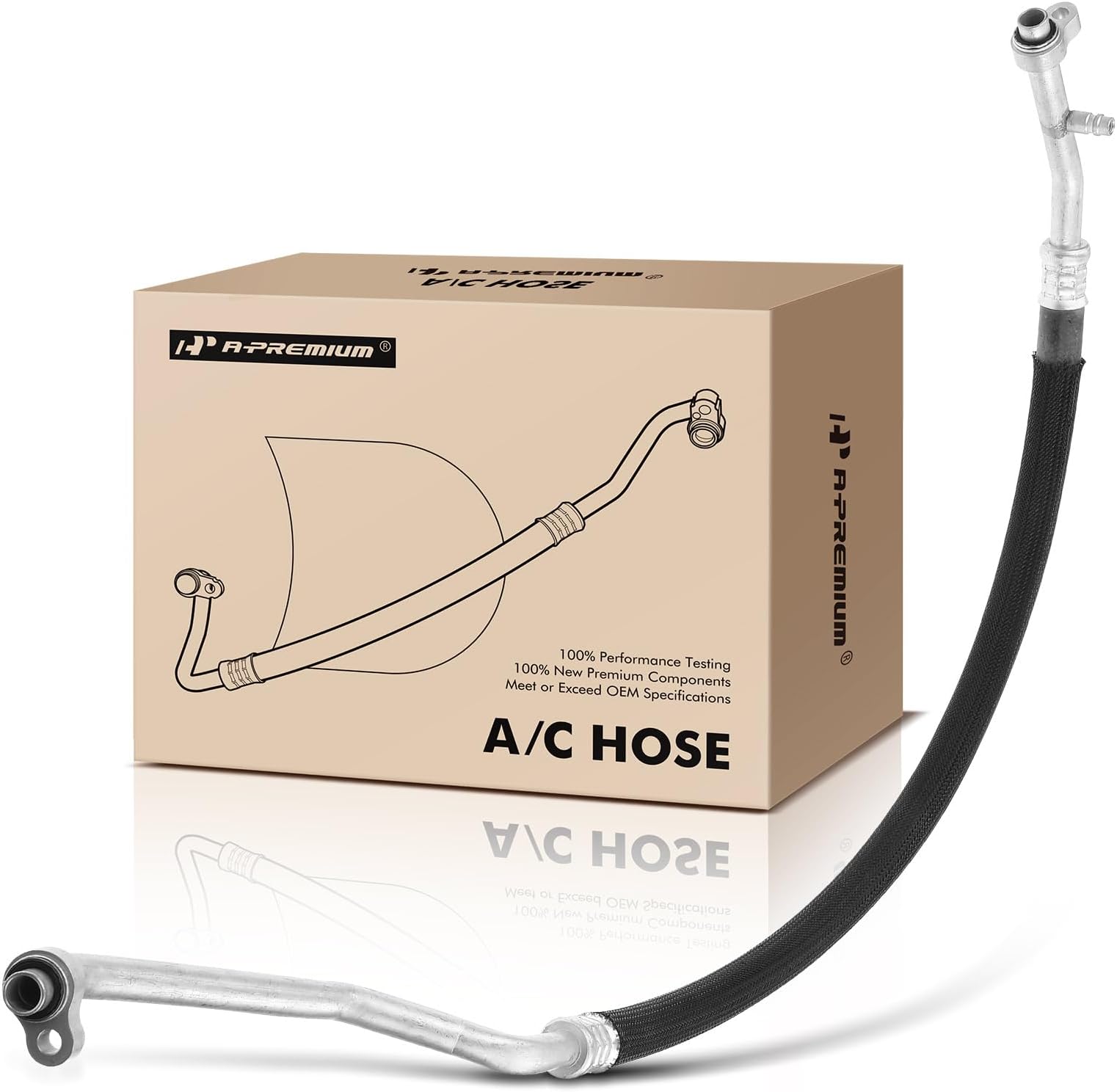 A-Premium A/C Suction Hose Assembly Compatible with Chevrolet Traverse 2009-2012 & GMC Acadia 2009-2012 & Buick Enclave 2009-2012 & Saturn Outlook 2009-2010, 3.6L, Petrol, Compressor to Evap