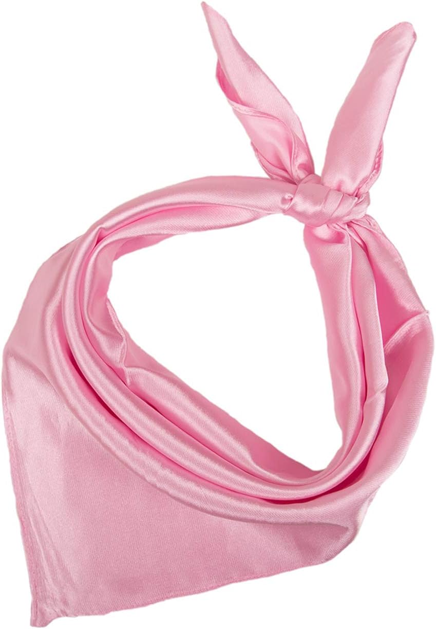 23" Women's Classic Fashion Solid Color Silk Feel Square Scarf Neck Accessories